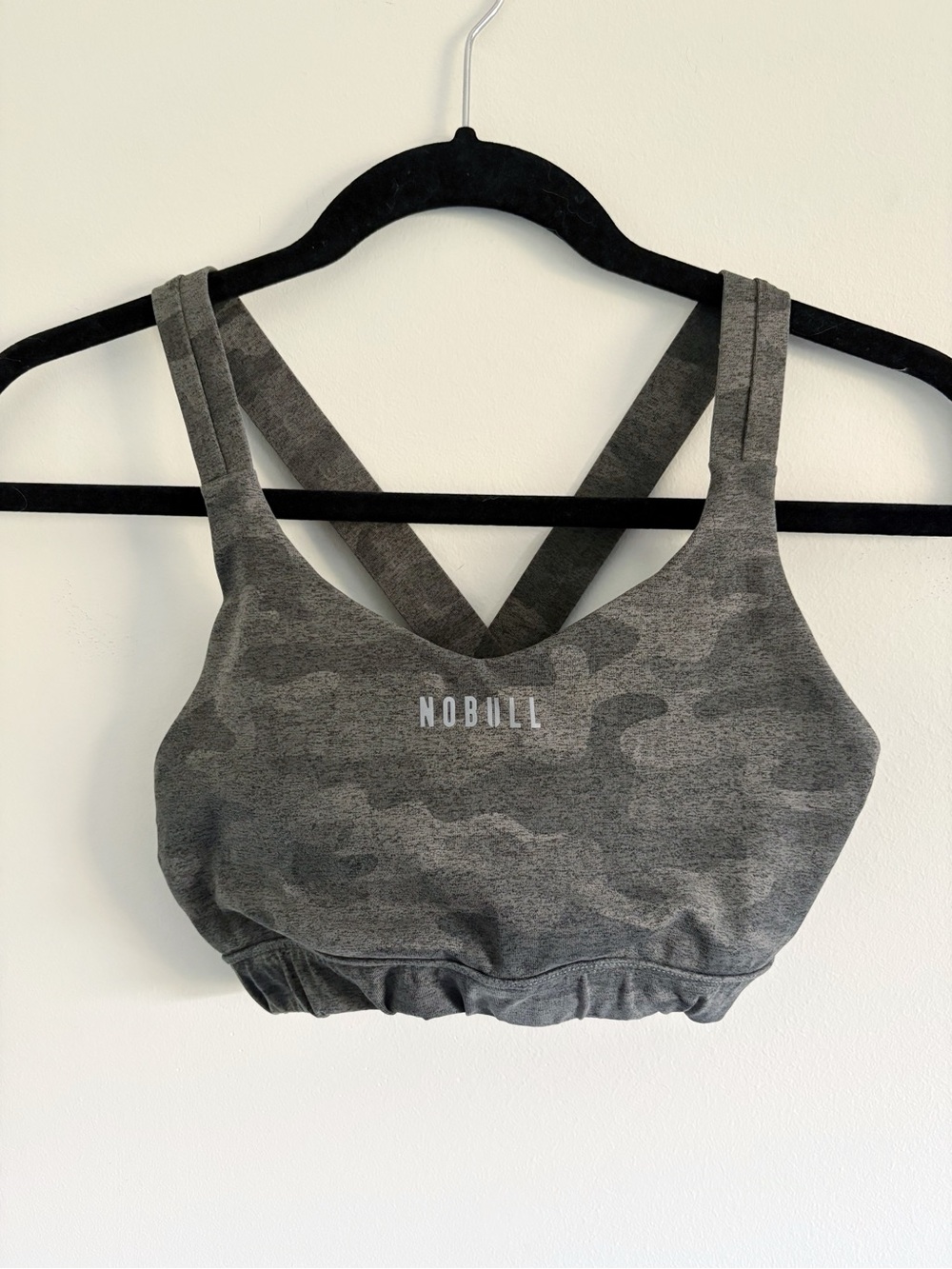 NOBULL Women's Gray Camo Padded Sports Bra size Small